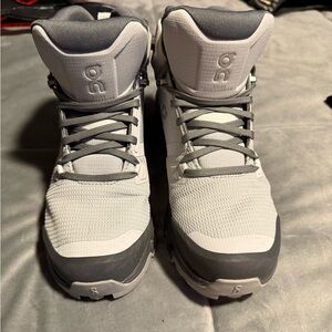 On Cloudrock Waterproof Light Gray Hiking Boots